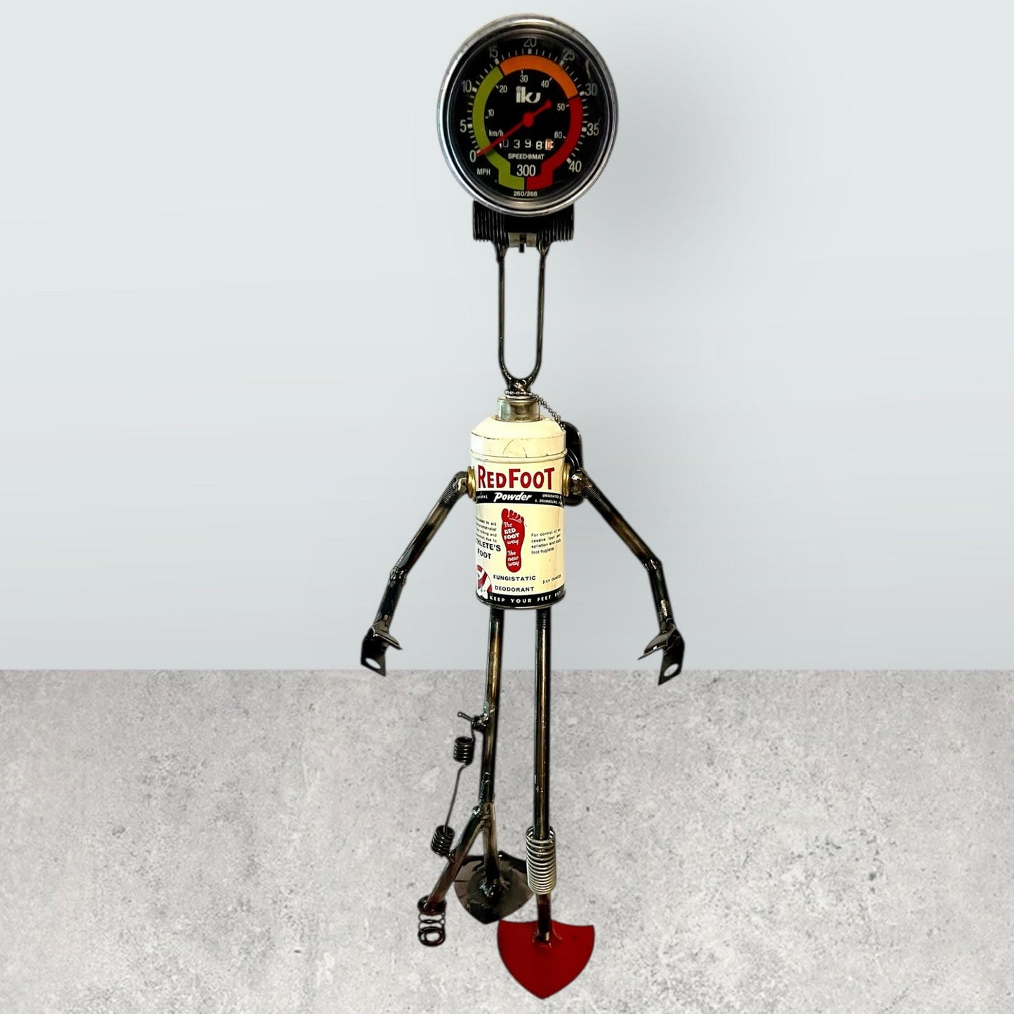 Red Foot - Robot Art Sculpture
