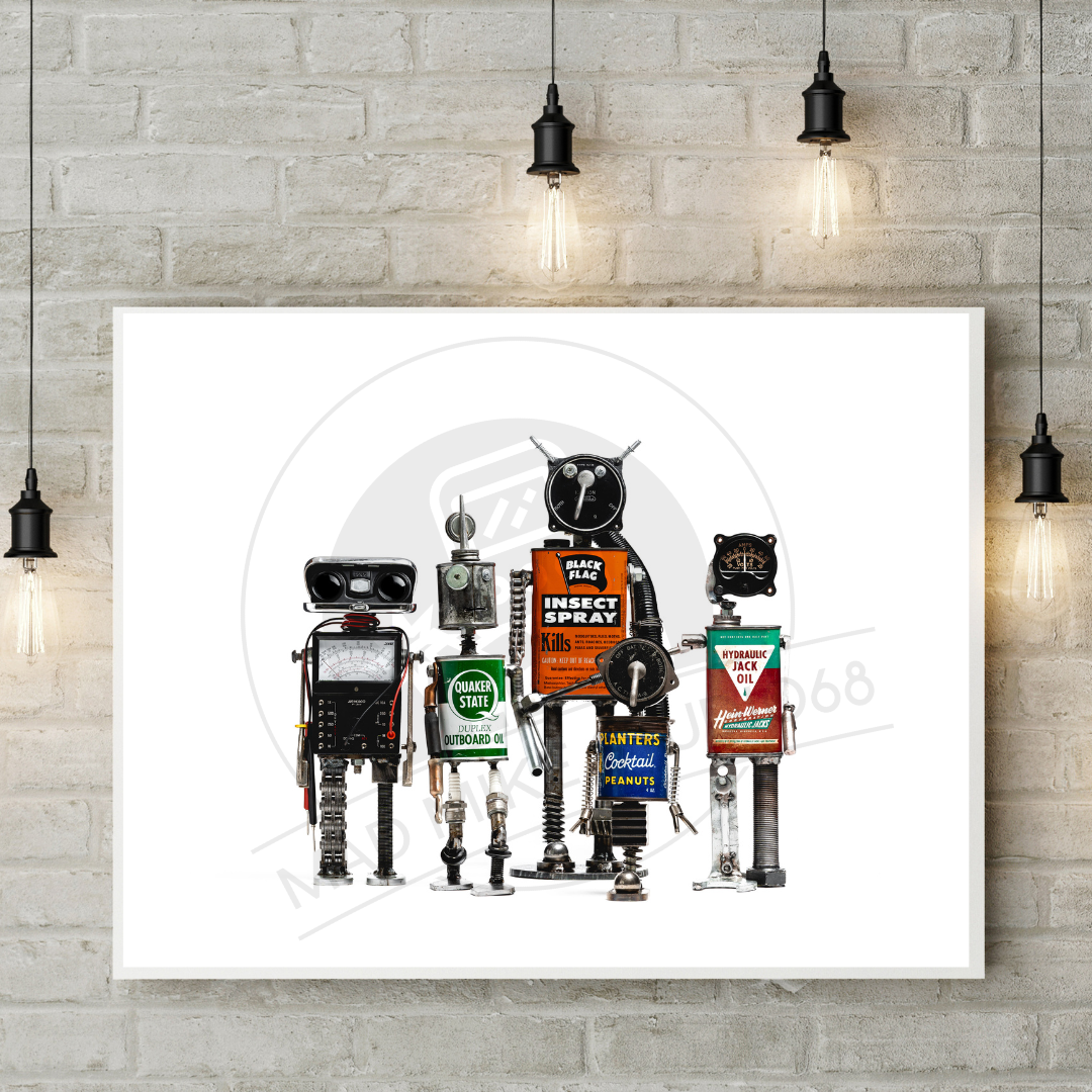 Robot Portrait Art Prints