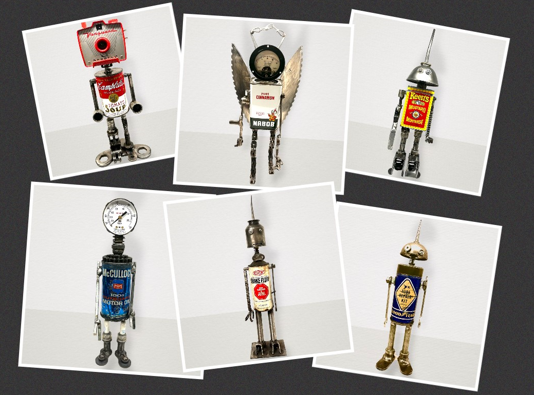 Robot Art Sculpture Collection - Currently sold out online - New Bots coming soon!!! Contact us directly for available sculptures.