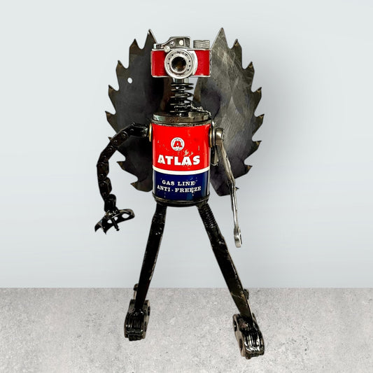 Hawk and Atlas Combo - Robot Art Sculptures