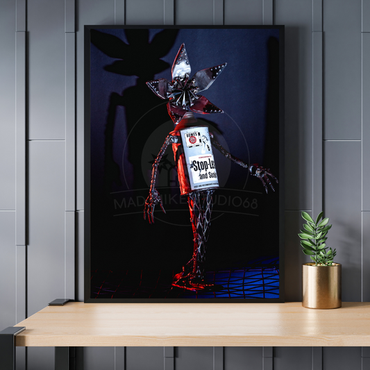 Robot Portrait Art Print - Demogorgon in the upside down