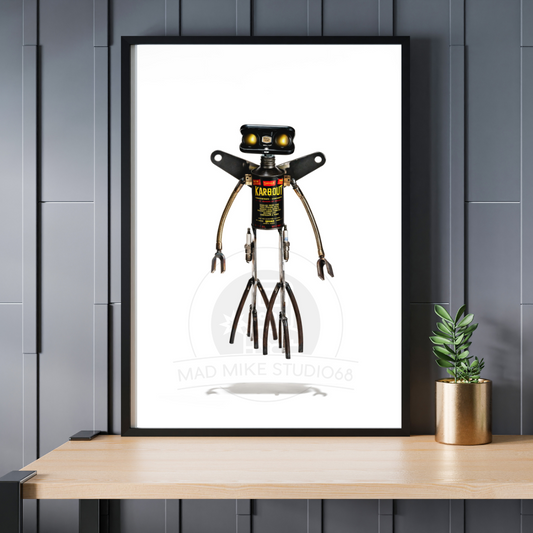 Robot Portrait Art Print - Karbout - Taking flight