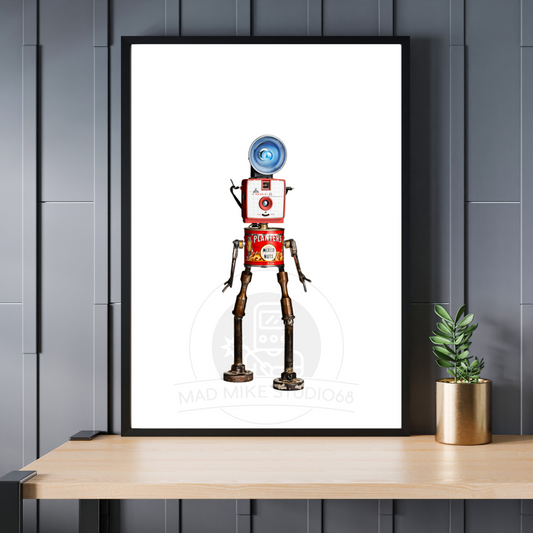 Robot Portrait Art Print - Mixed Nut!