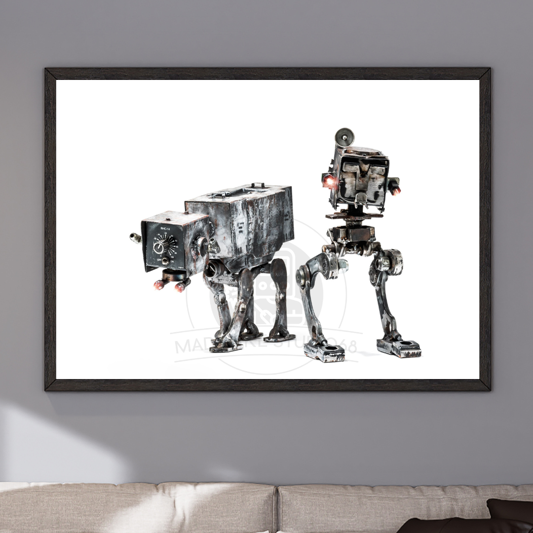 Robot Portrait Art Print - The Empire Rules! 🤖 Best Seller