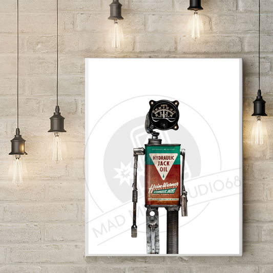 Robot Portrait Art Print - Jack - Let me take a closer look!